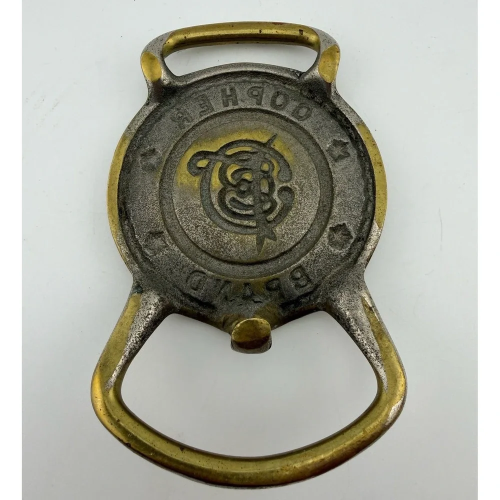 Gopher Brand Belt Buckle Gold/Silver-tone Good Vintage Western Workwear Hardware
